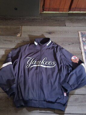 NY Yankees  baseball jacket vintage 2XL  XXL Majestic THERMA LINED base 2X